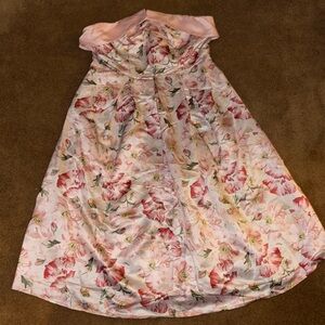 Strapless summer floral dress